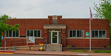  red library building 